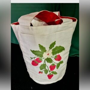 Beautiful Strawberry 🍓🍓🍓Embroidered Tote Bag